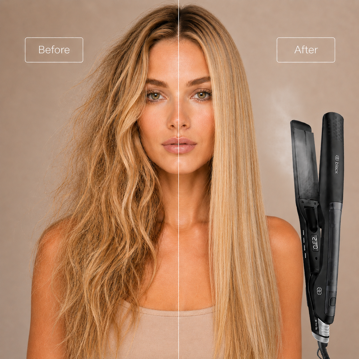 Steam Straightener Pro Black